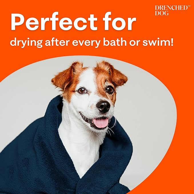 Bath Towel for Small & Medium Dogs – Ultra-Absorbent Microfiber Dog Drying Towel | Quick Dry After Baths, Swims & Rainy Walks | 32 x 21.6 in