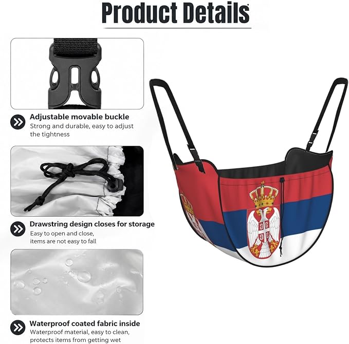 Flag of Serbia Car Seat Organizer-Backseat Storage Bag for Travel | Waterproof Durable. Holds Snacks Gear Essentials. Fits Most Cars.
