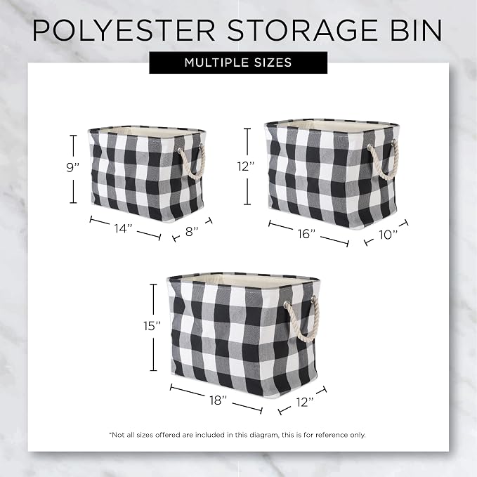 Bone Dry Pet Storage Collection Striped Paw Patch Bin, Medium Rectangle, Brown