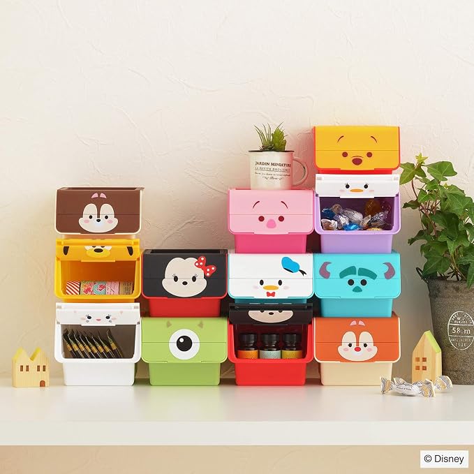 Sanka Disney Tsum Tsum Pluto (Width 4.0 x Depth 4.8 x Height 3.2 inches (10.2 x 12.2 x 8.2 cm), Small Items, Storage Box, Flock, Quattro Dfrq-PL, Made in Japan