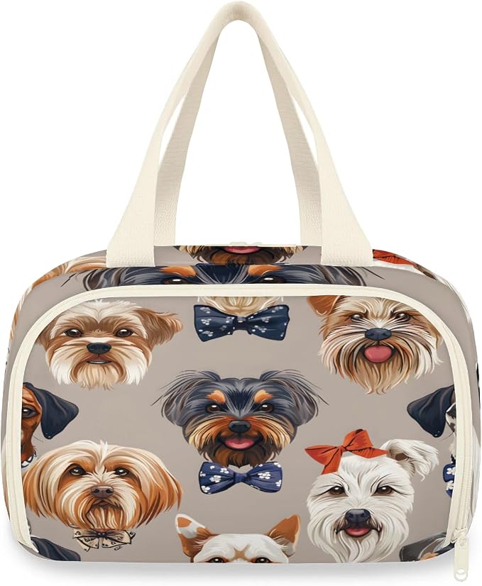 Pet Dog Travel Toiletry Bag with Handle | Wet & Dry Separation, Full-Size Bottle Friendly, Leak-Proof, Waterproof, Easy to Clean, for Travel, Gym, Home
