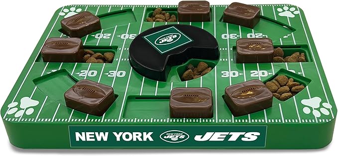 Pets First NFL NEW YORK Jets Puzzle Toy, Puzzle Treat Dog Toy, Interactive Dog Treat Toy, Dog Puzzle