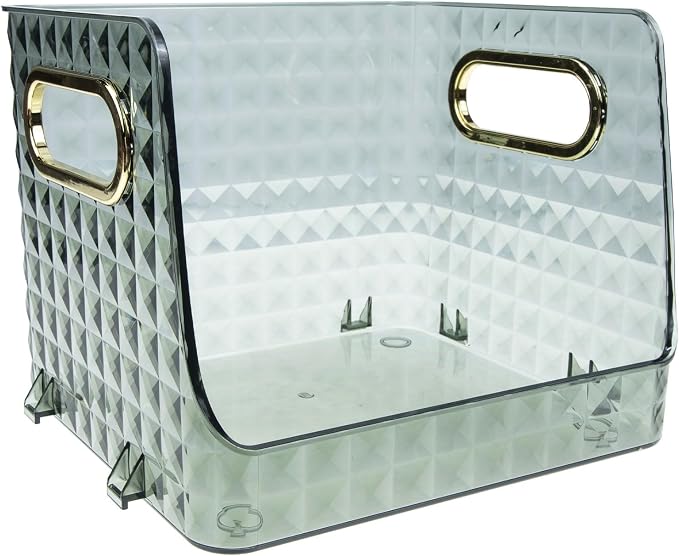 Portable Desktop Storage Box for Small Items and Makeup Organizer with Smooth Polishing, Sturdy Pet+abs Material, for Bedrooms and Bathrooms, Easy to Use Storage Case