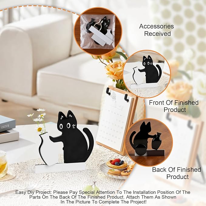 3 Pcs Cat Whiskers Keepsake Holder, Magnet Acrylic Pet Memorial Decor Refrigerator, Cute Desk Wall Decor Cat Fur Holder (Black)