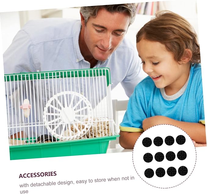 FOMIYES Pet Cage Buckles 12Pcs Plastic Connectors for Dog Playpen Panels Portable Black Clips for DIY Wire Grid Assembly and Home Storage