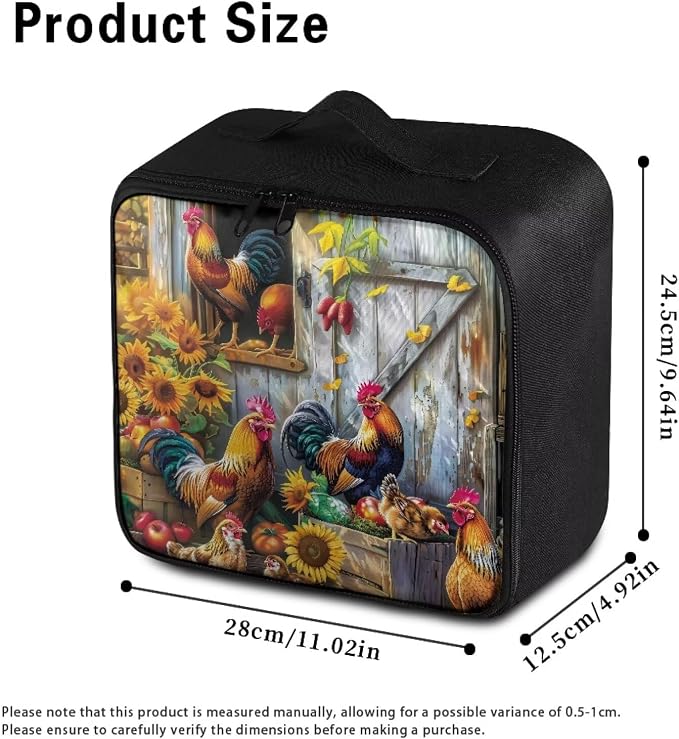 First Aid Kit Bag Lightweight Empty Medic Bag for Pet Friendly Households and Outdoor Adventures Featuring Wear Resistant Material Breathable Rooster