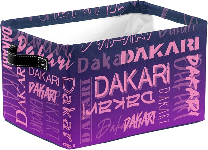 Personalized Storage Bins with Name Custom Kids Storage Basket Cubes Organizer with Handles for Organizing Boys and Girls Toys Shelf Closet Nursery Baskets Boxes, 1 Pack