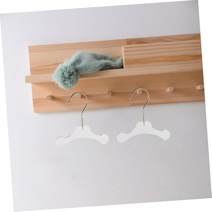 Totority 2pcs Acrylic Pet Clothes Rack Hangers for Dogs and Cats Hangers Non-Skid Design for Puppy Apparel Stylish and Clothing Organizer