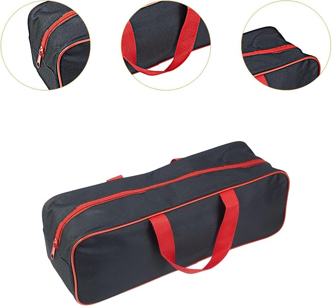 Vacuum Cleaner Bag Organizer Storage Case with Oxford Cloth Material Portable Carrying Handle Large Capacity Suitable for Car and Pet Hair Cleaning, Red