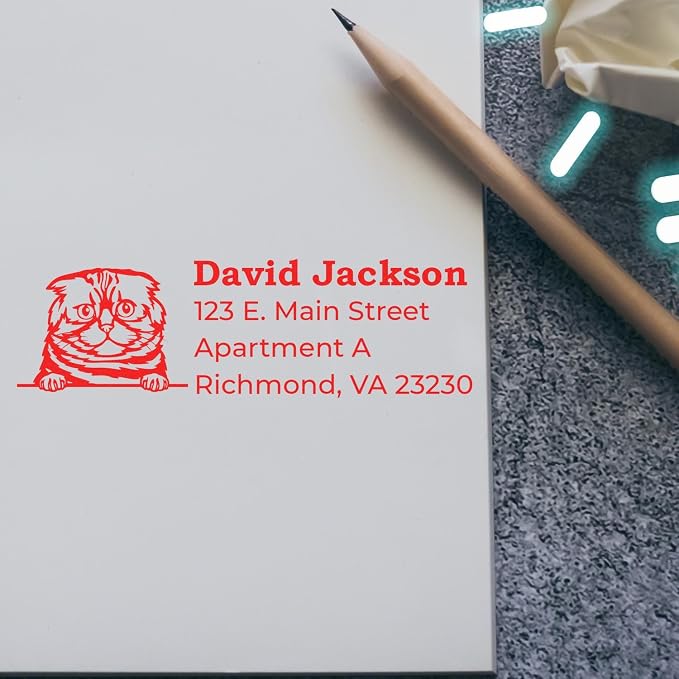 Foldex Customized Home Address Stamp - 7/8 x 2-1/4 - Ideal for Donation Requests - Made to Order Address Stamps for Homeowners - Personalize Your Mail with Unique Stamps