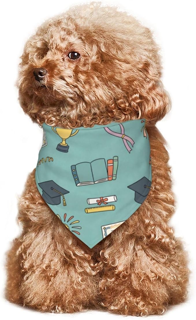 Teacher's Pet Dog Bandana,Funny Bandana Gift,Photo Prop Accessories for Dog Lovers Owner Gift,Triangle Reversible Fall Scarf, Adjustable (Sage Green)