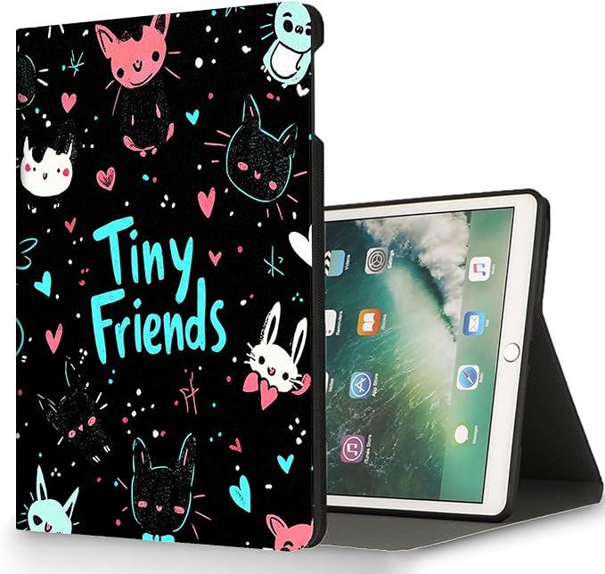 for Microsoft Surface Pro X/Pro X Plus-13 2019/2020/2021/2024 Tablet Case,Auto Wake/Sleep,Adjustable Stand Protective Cover - Cute Cartoon Animal