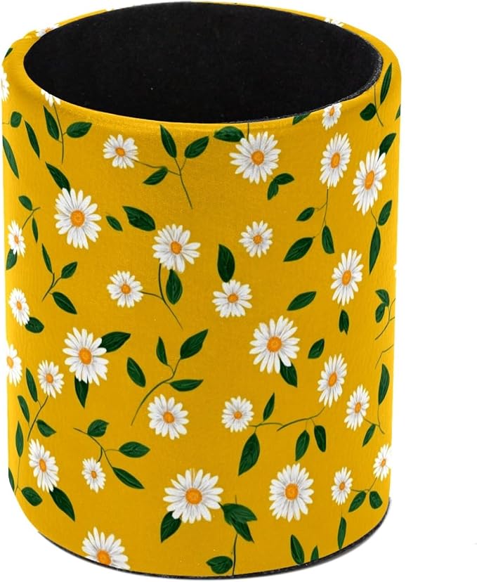 Daisy Pen Holder, Pencil Cup Marker Brush Holder Desk Storage Case, Desktop Organizer for School Office Home Supplies