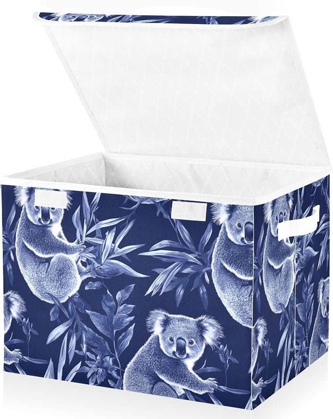 Art Koala Royal Blue Storage Containers Containers For Organizing With Lid Handle for Pack Living Room