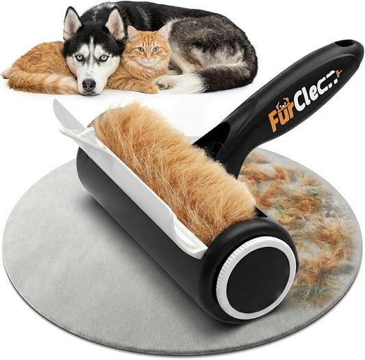 Pet Hair Removal Roller - Electrostatic Absorption Reusable Lint Rollers for Pet Hair - Cleaning Tool for Furniture, Couch and Carpet - Large Storage Compartment with Easy Disposal