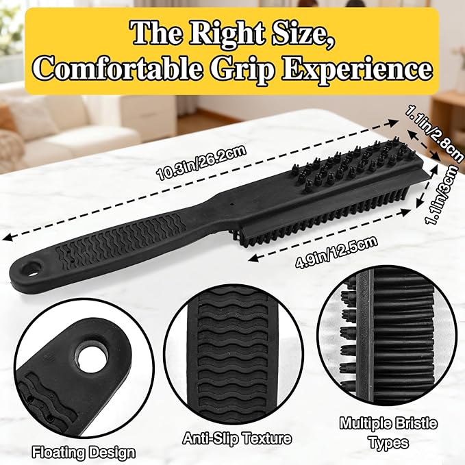 Easy-Clean Pet Rubber Hair Removal Brush – Multi-Surface Cleaning Tool for Cars & Home