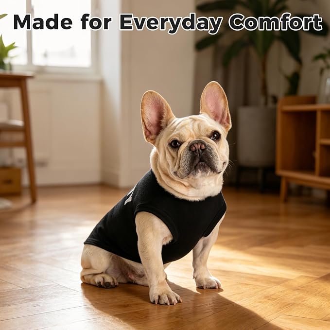 BINGPET Security Dog Shirts,Soft Cotton Puppy Tshirt,Breathable Lightweight Dog Costumes Tank Top Vest,Machine Washable Stretchy Clothes for Small Medium Large Dogs Boy Girl