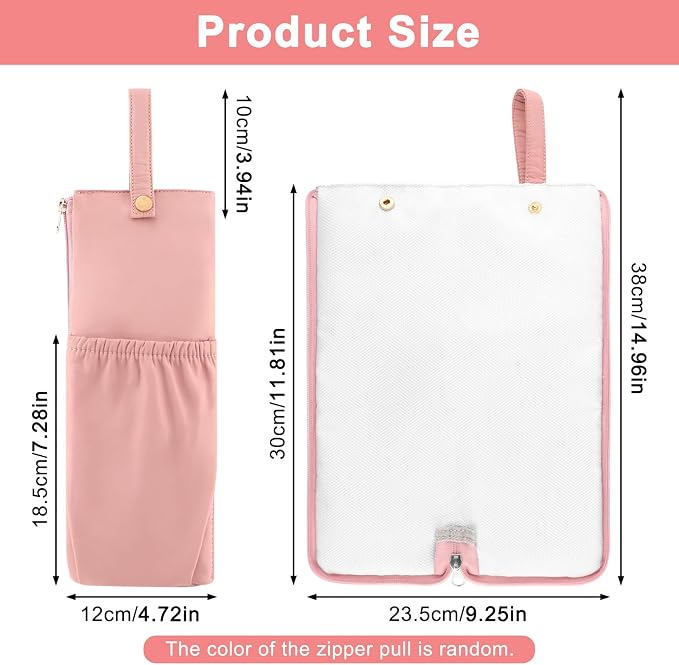 2-in-1 Hot Tools Travel Bag, Heat Resistant Holder & Mat for Hot Tools | Hair Straighteners Curling Iron Flat Iron Hair Tool & Hot Tools Bag
