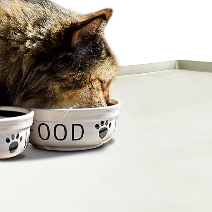 Silicone Dog Food Mat Waterproof Pet Feeding Tray for Small Medium Dogs