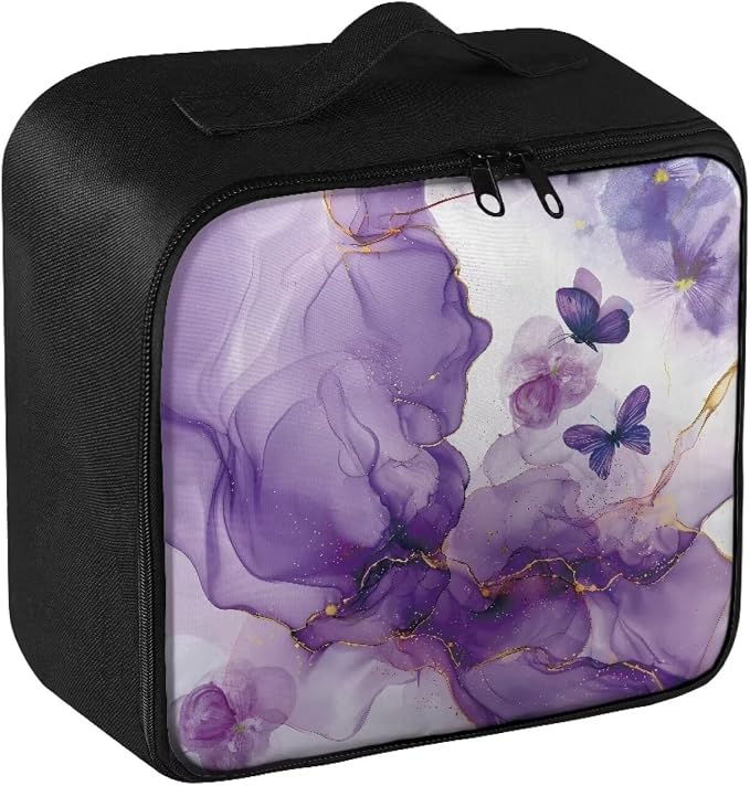 Rnyleeg Purple First Aid Bag Empty Modern Marble Print First Aid Kits for Businesses Emergency Medical Kit for Home, Office, Car, Outdoor