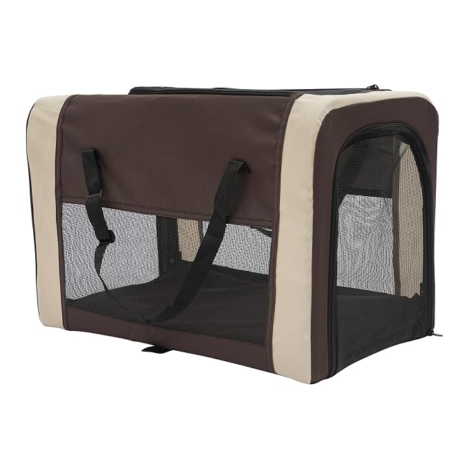 Pet Stroller for Small Medium Dogs Up to 77lbs, Folding Pet Carriage Cart for Dogs Cats, 360° Swivel Front Wheels Portable Cat Puppy Jogging Stroller with Storage Pocket & Safety Lock