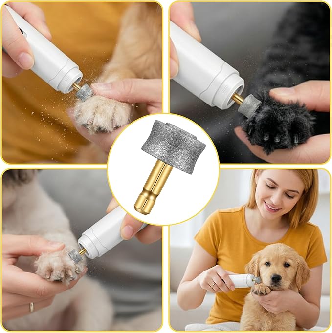 10 Pack Dog Nail Grinder Replacement Heads, Dog Nail Grinder Diamond Bit Compatible with Casfuy LOPSIC Most Brands Electric Pet Trimmer