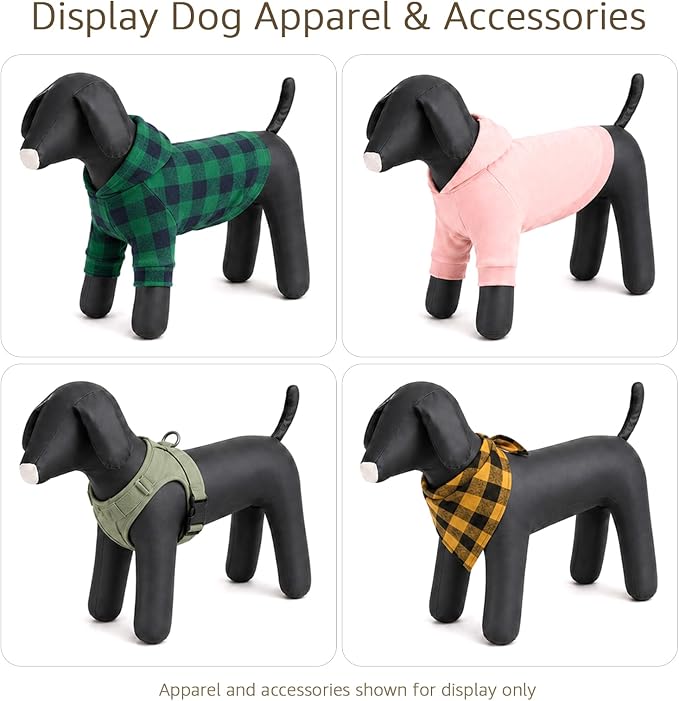 Dog Mannequin PU Pet Clothing Display Stand Cute Dog Hangers for Clothes Store Leather Pet Sewing Mannequin Durable Puppy Standing Model (Black, Large)