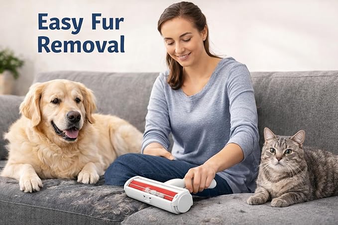 pet Hair Remover Roller Reusable lint Roller Dog cat Fur Remover Couch Carpet Furniture Cleaner Shedding Tool