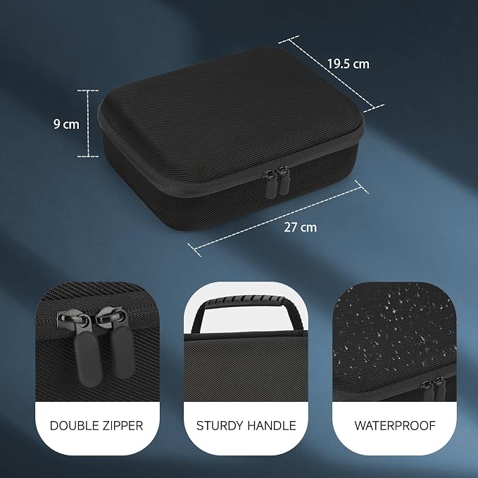 Hard Barber Accessories Case for Hair Clippers Mens Hair Cutting Barber | Barber Supplies Holder, Trimmer Organizer Storage Bag for Hair Cutting, Guard Grooming Kit (Nylon Black)