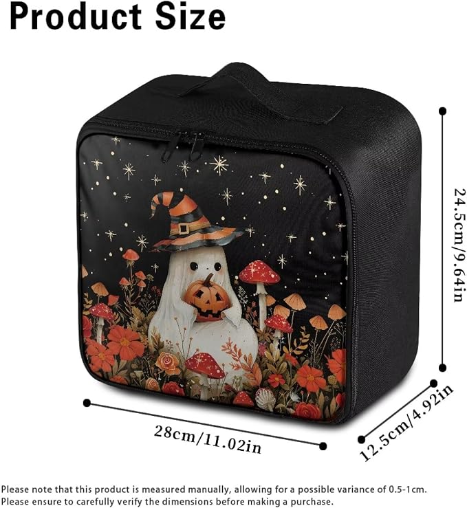 Empty First Aid Bag Halloween Ghost First Responder Case for Emergency Teams and Family Use Includes Modular Inserts Wear Resistant Zippers Breathable Back Panel