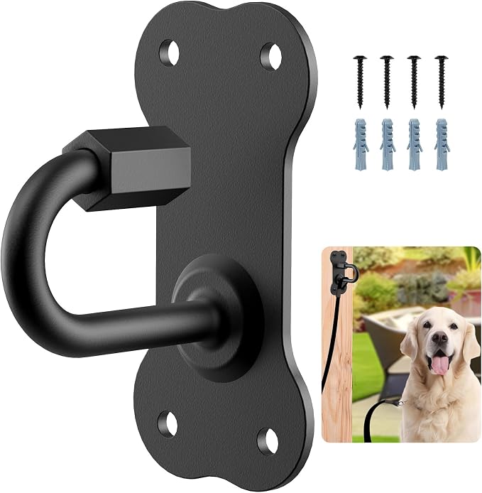 Wall Mounted Dog Leash Holder for Wall Pet Leash Wall Hook Carbon Steel Dog Leash Hangers for Secure Pet Leash for Indoor and Outdoor Use
