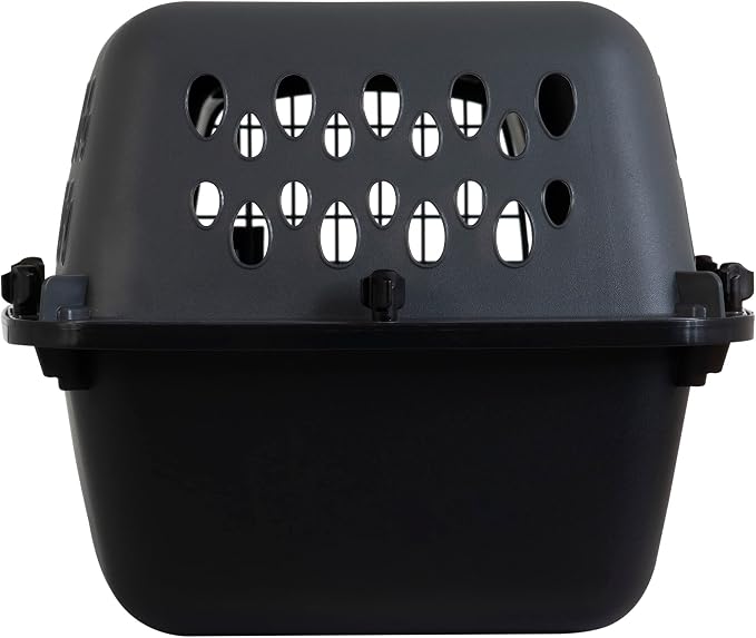 Petmate Pet Porter Dog Kennel 19in, Dark Gray and Black, up to 10lbs | Made in USA