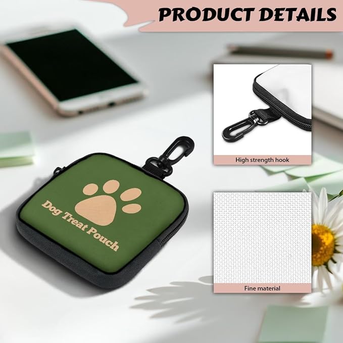 Dog Treat Pouch, Multifunctional Pouch for Outdoor Activities and Pet Walks, Multi-Functional Puppy Snack Storage Bag, Travel Pet Treat Container for Dog Owners and Trainers