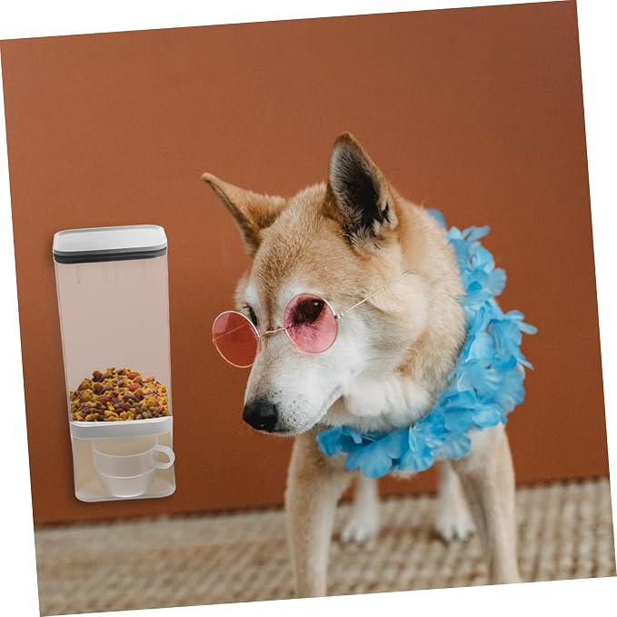 BESPORTBLE Pet Food Storage Wall-mounted Dispenser for Dogs and Cats Airtight and Moisture Food Storage Case