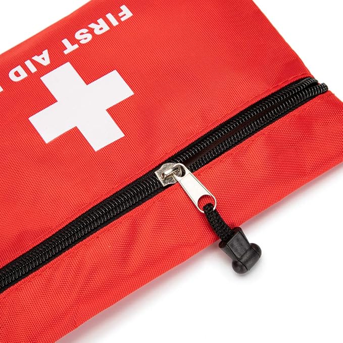 Red First Aid Bag Small First Aid Kit Empty Medical Storage Bag for First Aid Kits Pack Emergency Hiking Backpacking Camping Cycling Travel Car (Red 6.3x4.3 12PCS)