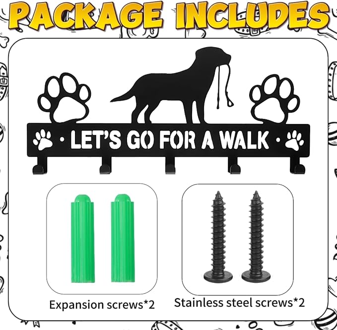 Personalized Dog-Themed Wall-Mounted Metal Key Holder, Suitable for Home Entryways, Living Rooms, Bedrooms, Kitchens, Bathrooms, Gardens and More