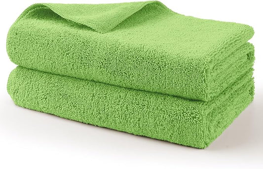 HOMEXCEL Professional Large Microfiber Car Drying Towels 2 Pack-31" x 24", Lint Free, Scratch Free, Highly Absorbent Drying Towel for Cars, SUVs, RVs, Trucks, and Boats, Dark Green