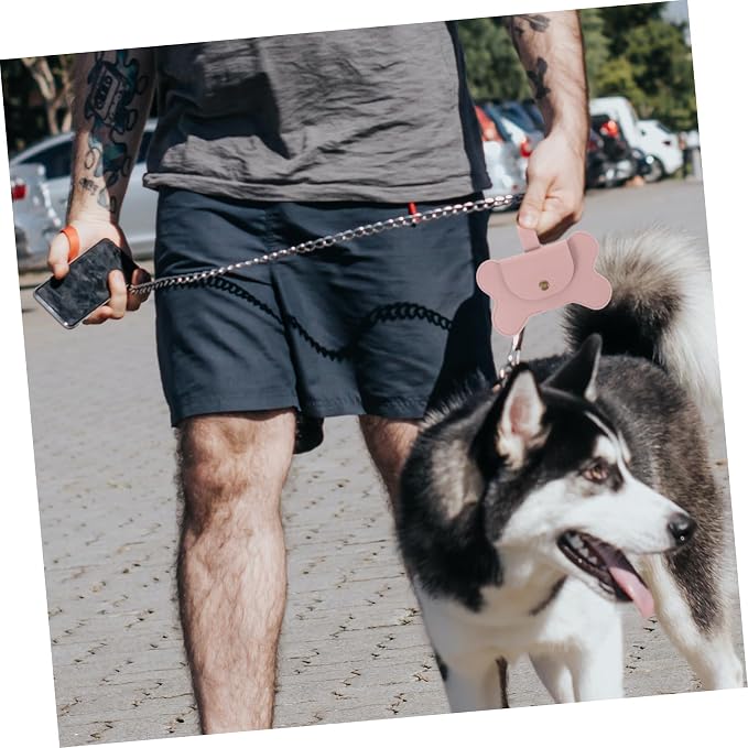 Kisangel Pet Waste Bag Holder Organizer Compact Portable Leash Attachment for Easy Carrying Stylish Dispenser for Dog Walking Pet Cleaning Supplies
