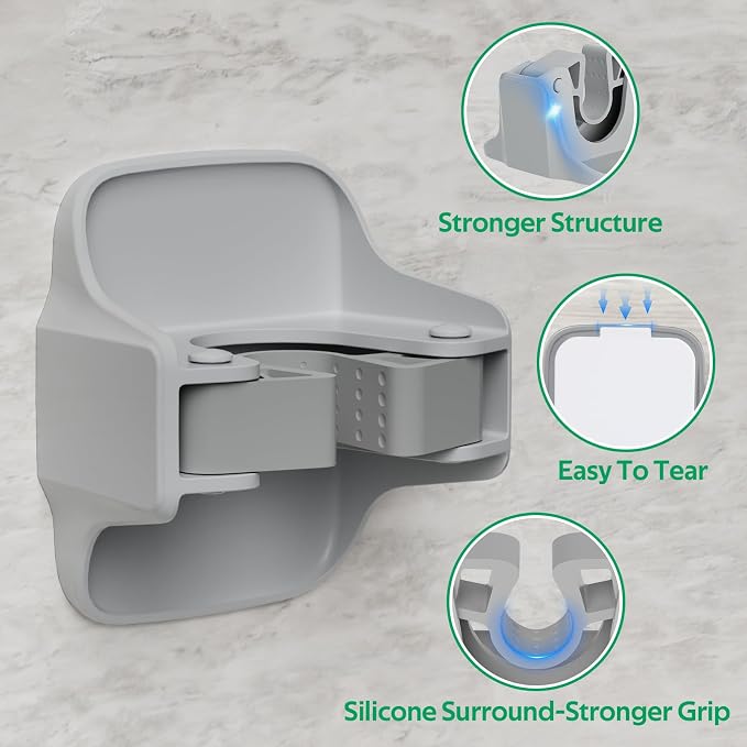 reliahom Broom Holder Wall Mount Mop Grippers organizer wall hanging, 3Pack | No Drilling Self Adhesive Easy install Anti-Slip Mop Broom Hanger Storage Rack for Kitchen,Laundry Room,Garden,Garage