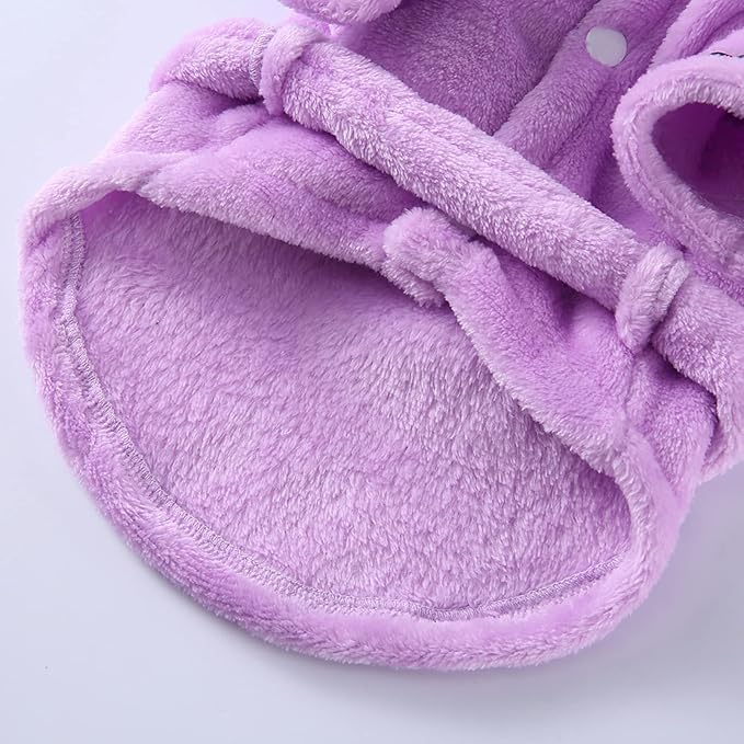 Petyoung Pet Bathrobe Dog Pajama Thickened Hooded Bathrobe Quick Drying and Super Absorbent Dog Bath Towel Soft Pet Nightwear for Puppy Small Dogs Cats