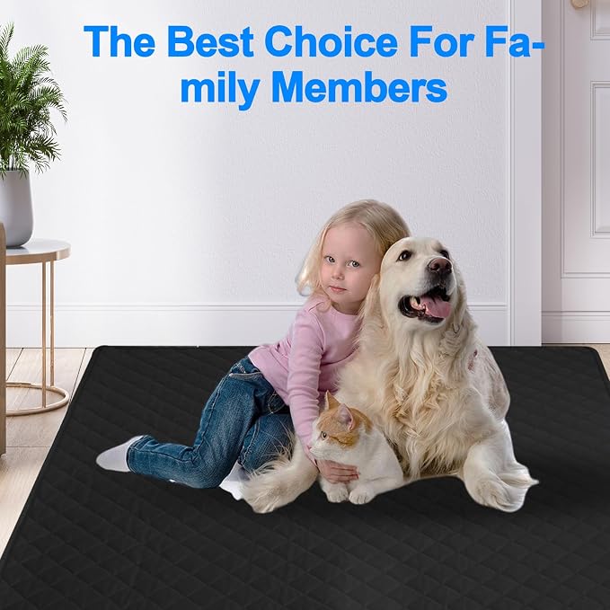 Washable Pee Pads for Dogs 48"x48" Reusable Puppy Pad Pet Training Pads, Waterproof Mat Non-Slip, Dog Pee Pad Whelping Pads Dog Mat-Playpen,Crate,Sofo,Car,Potty,Bed