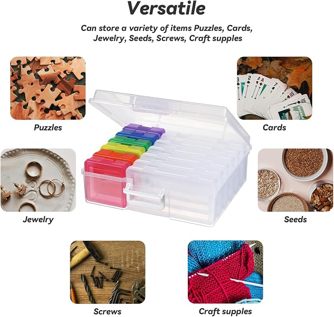 Plastic Storage Box Arts Storage Organizers Plastic Container for Storage | Multifunctional Design,Stackable,See Through,Versatile Organization,Space-Saving,Durable,Dust Protection