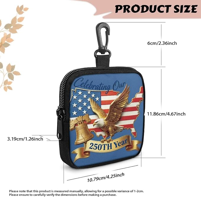 Dog Treat Pouch for Pet Walking and Training with Carabiner Zipper Design Small Dog Training Treat Bag Pack Holder for Puppy Snack Dispenser American Eagle 250th Celebration