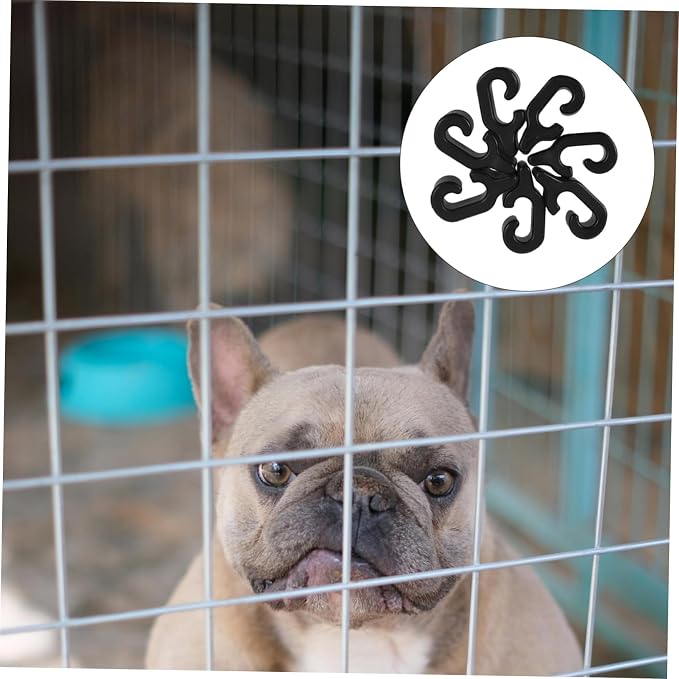 Zerodeko 40pcs Storage Cabinet Buckle Pet Gate Locks Animal Gate Latches Crate Door Buckles Rabbit Cage Clips Pet Fence Connectors Buckle Connectors Strong Clamps Crate Locks Black Plastic