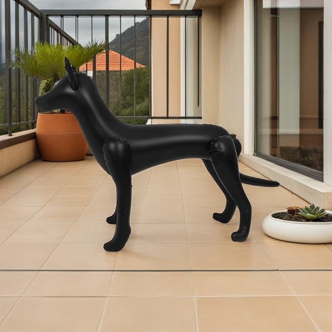 GALPADA Inflatable Dog Mannequin Display Stand Pet Clothes Showcase 2pcs Lightweight and Waterproof PVC Model Dog Rack Black for Pet Clothing for Store Counters and Parties