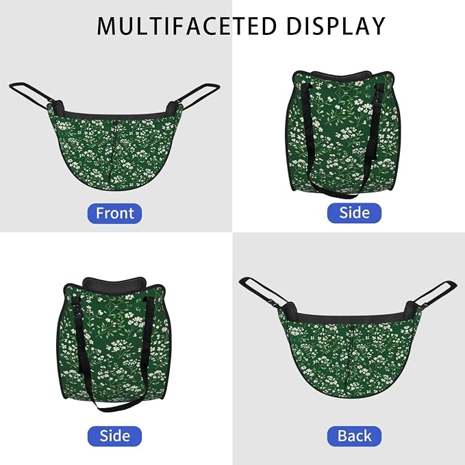 Dark Green Floral Car Seat Organizer-Backseat Storage Bag for Travel | Waterproof Durable. Holds Snacks Gear Essentials. Fits Most Cars.