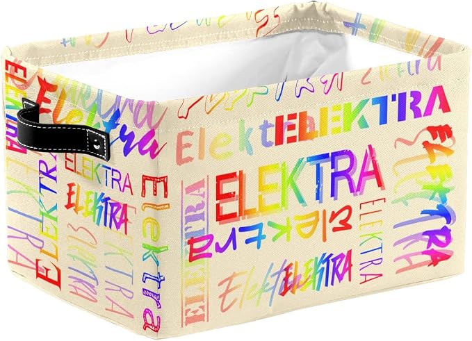 Personalized Storage Bins with Name Custom Kids Storage Basket Cubes Organizer with Handles for Organizing Boys and Girls Toys Shelf Closet Nursery Baskets Boxes, 1 Pack
