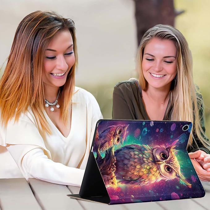 for Samsung Galaxy Tab S5e Case 2019 10.5”Model SM-T720/T725,Premium Leather Folio Stand Auto Wake/Sleep,Multiple Viewing Stand,Cute Owl