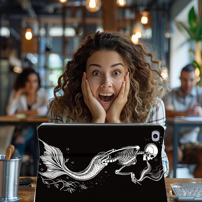 for Microsoft Surface Pro X/Pro X Plus-13 2019/2020/2021/2024 Tablet Case,Auto Wake/Sleep,Adjustable Stand Protective Cover - Skeleton