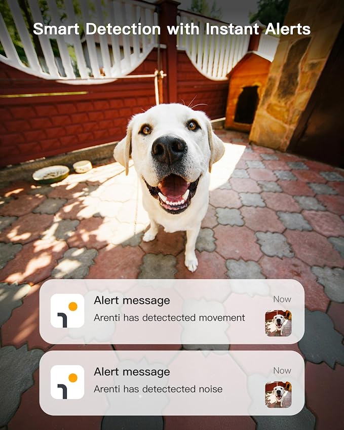 ARENTI 360° View 4MP 5G WiFi 6 Pet Camera P2F 2PC with 64G Local Storage